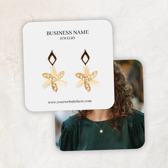 Elégant Blanc Nettoyer Regarder Personnalisé Boucl (Elegant White Clean Look Custom Earrings Display
)