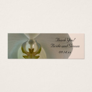 Elégant Blanc Orchid Wedding Favor Tags