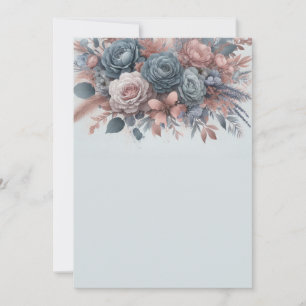 Elegant Blank Floral Wedding Invitation