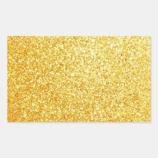 Elegant Blank Gold Glitter Template Trendy Glamour Sticker (Front)