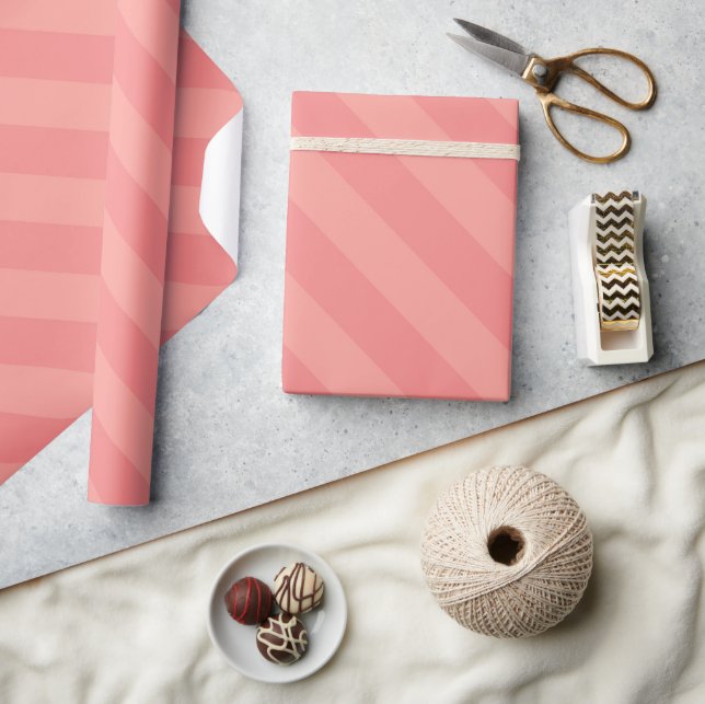 Elegant Blank Simple Custom Template Peach Tones Wrapping Paper (Crafts)
