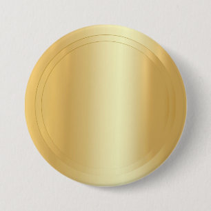Elegant Blank Template Add Your Text Gold Look 3 Inch Round Button