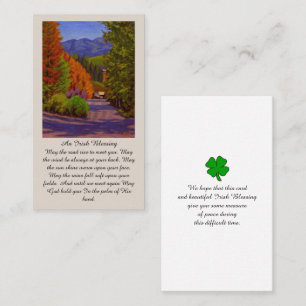 Elegant Blessing Memorial Funeral Service Card