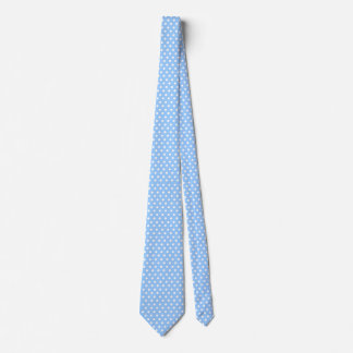 Elégant bleu clair avec Cravate Pois blanc