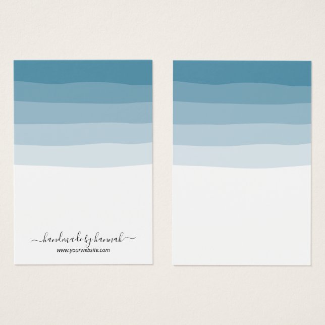Elégant bleu Dusty Tons Porte-Écran (Devant & derrière)