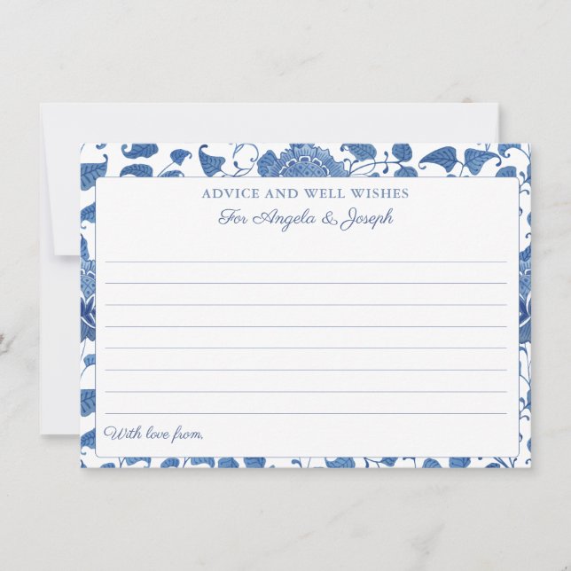 Elégant Bleu Et Blanc Conseil Et Bonne Carte De Vo (Devant)