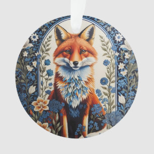 Elégant bleu Floral William Morris Inspiré Fox