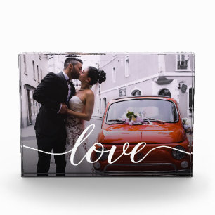 Élégant bloc photo Mariage personnalisé "Amour"