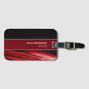 Elegant bloody red luxurious feminine colourful luggage tag