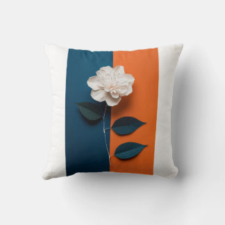Elegant Bloom Floral Throw Pillow
