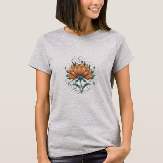 "Elegant Bloom: Nature's Cycle Unfolded" T-Shirt