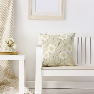 Elegant Blossoms Throw Pillow