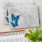 Elegant Blue 3D Butterfly Return Address