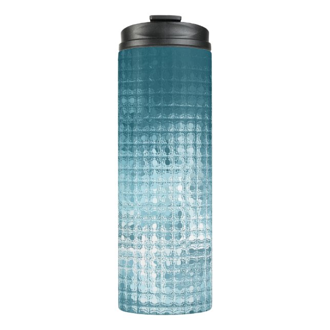Elegant Blue Abstract: Beautiful Background Thermal Tumbler (Front)