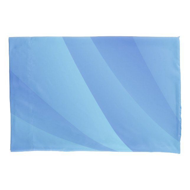 Elegant Blue Abstract Geometric Background | Pillowcase (Front-Left)