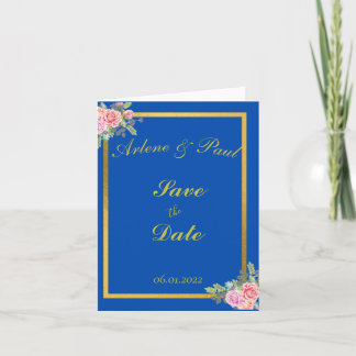 Elegant Blue and Gold Card