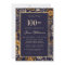 Elegant Blue and Gold Pattern 100th Birthday