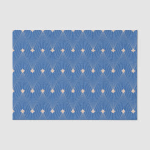 Elegant Blue and White Simple Geometric Christmas  Tissue Paper