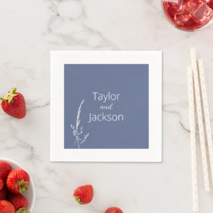 Elegant Blue and White Wedding  Napkin
