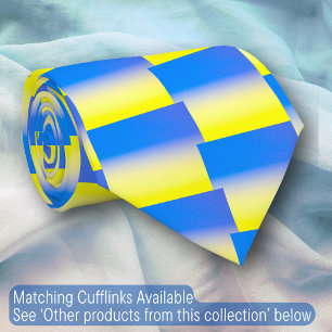 Elegant Blue and Yellow Gradient Ukraine Inspired Tie