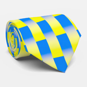 Elegant Blue and Yellow Ukraine Inspired Peace Tie