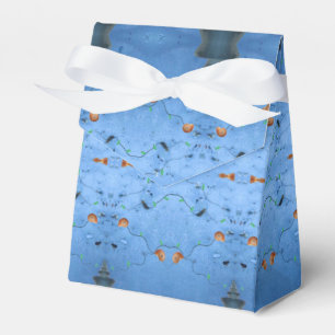 Elegant Blue Asian Coastal Ocean-Inspired Favor Box