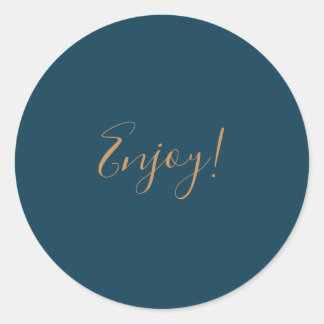 Elegant Blue Background Enjoy Sticker