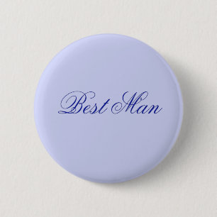 Elegant Blue Best Man 2 Inch Round Button