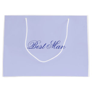 Elegant Blue Best Man Large Gift Bag