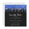 Elegant Blue Black Silver Glitter Drips Wedding
