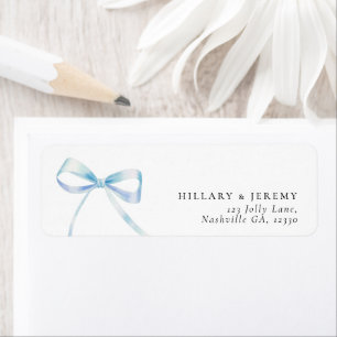 Elegant Blue Bow Boy Baby shower Adresse de retour