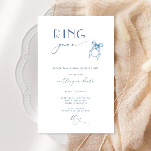 Elegant Blue Bow Ring Game Bridal Shower