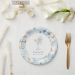 Elegant Blue Bubbly Brunch Bridal Shower Paper Plate<br><div class="desc">Soft blue florals and a delicate bow bring an elegant touch to these bubbly brunch bridal shower paper plates. Perfect for dessert tables,  brunch spreads,  or champagne-themed celebrations. Pair with coordinating pieces from this collection for a beautifully styled shower table.</div>