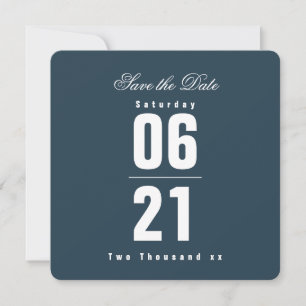 Elegant Blue Celebration Solid Save the Date