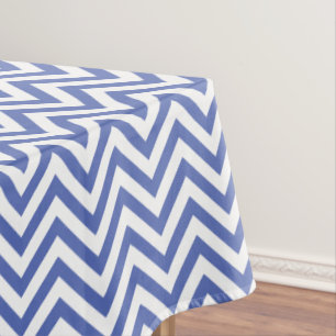 Elegant Blue Chevrons Pattern Tablecloth