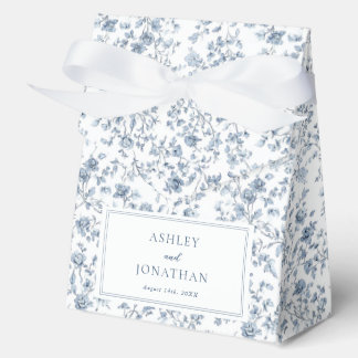Elegant Blue Chinoiserie Wedding Favor Box