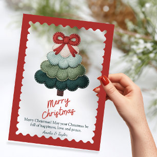 Elegant blue christmas tree personalized acrylic invitations