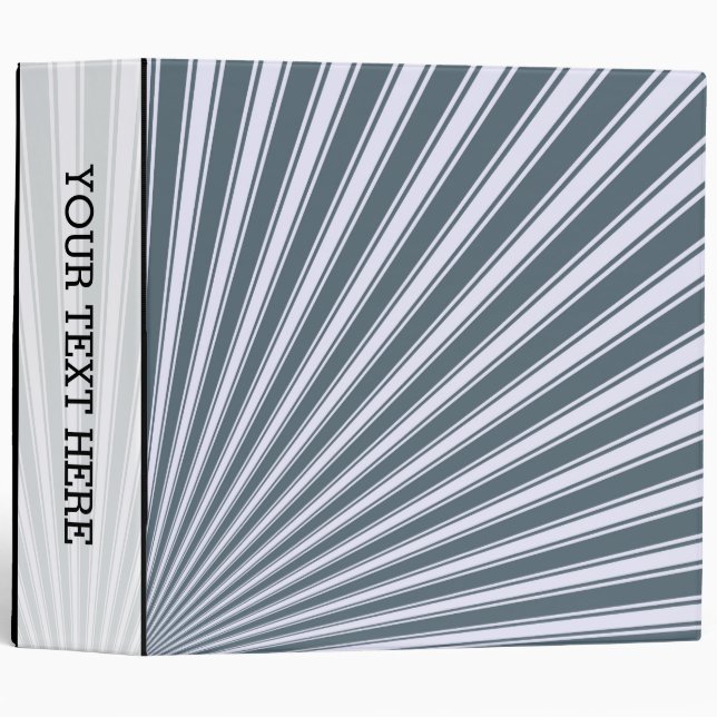 Elegant Blue Colour Stripe Funky Pattern Binder (Front/Spine)