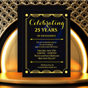 Elégant Blue Corporate Milestone Invitation Design
