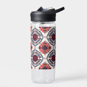 Elegant Blue "Cosmic Interlock" Hydration Flask Water Bottle