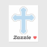 Elegant Blue Cross<br><div class="desc">Elegant blue cross design for baby boy Baptisms and Christenings.</div>