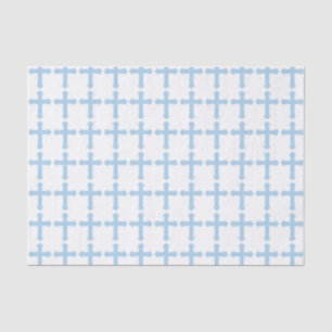 Elegant Blue Cross Tissue Paper