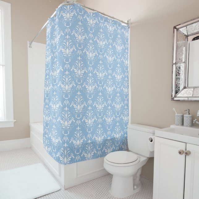 Elegant Blue Damask (In Situ)