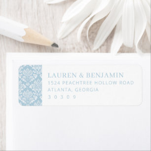 Elegant Blue Damask Serif