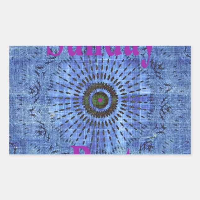 Elegant Blue denim motif vector print pattern art  Sticker (Front)