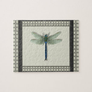 Elegant Blue Dragonfly Jigsaw Puzzle