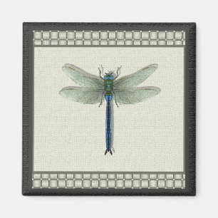 Elegant Blue Dragonfly Magnet