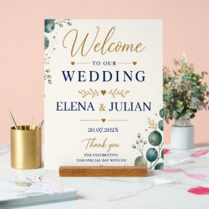 Elegant Blue Eucalyptus  Acrylic Sign