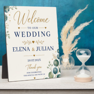 Elegant Blue Eucalyptus Plaque