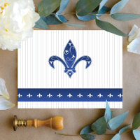 Elegant Blue Fleur de Lis